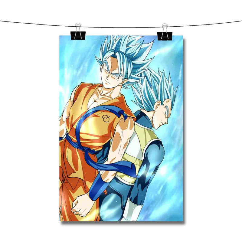 Super Saiyan Blue Goku and Vegeta (Dragon Ball Super) Poster for