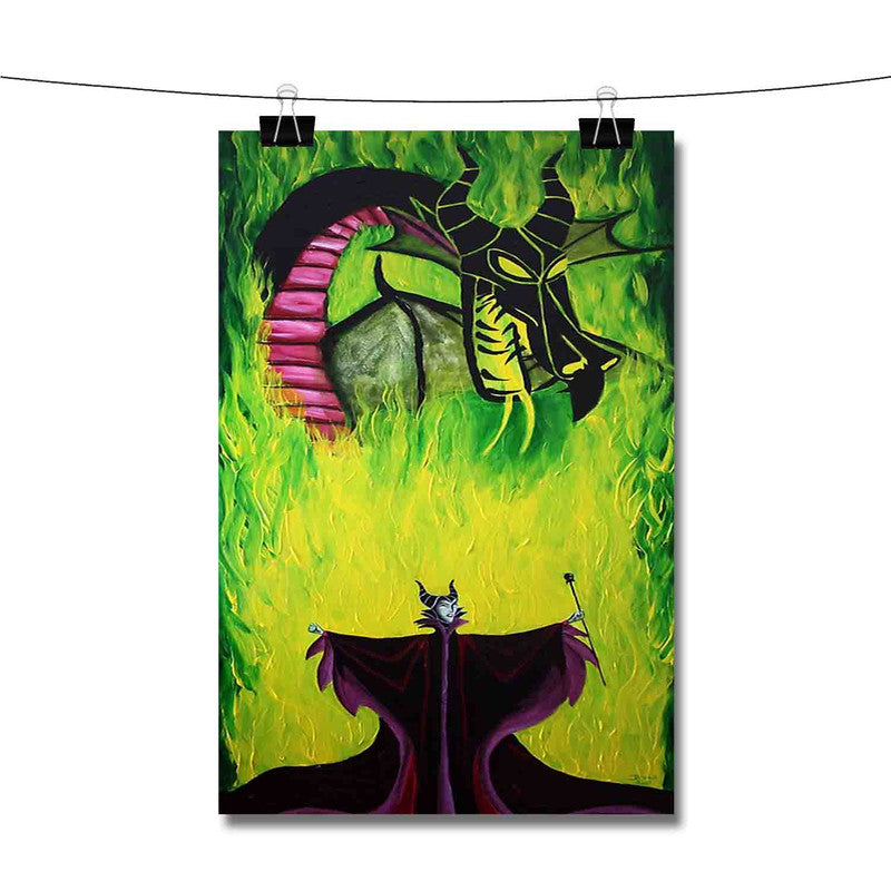 Maleficent Sleeping Beauty Dictionary Art Print Poster Gift Disney