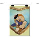 Aladdin and Hercules Love Kiss Poster Wall Decor