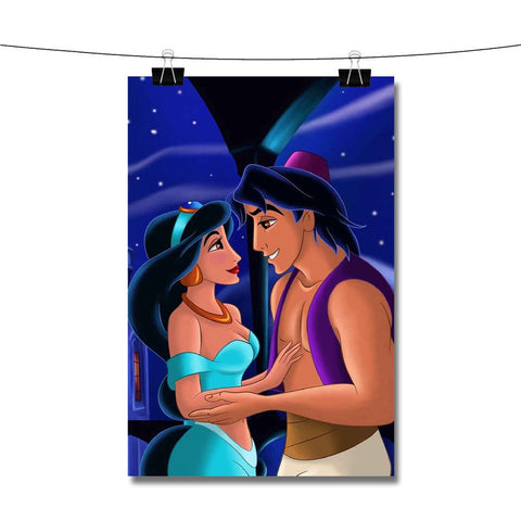 Aladdin and Jasmine Disney Love Night Poster Wall Decor