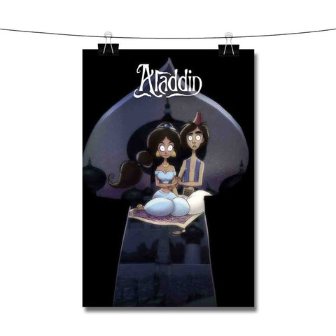 Aladdin and Jasmine Tim Burton Poster Wall Decor