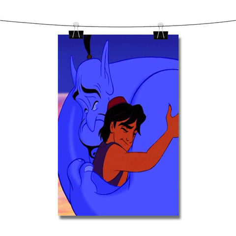 Aladdin and the Genie Hug Disney Poster Wall Decor