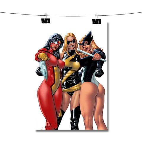 All Girls Marvel Poster Wall Decor