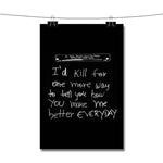 All Time Low Lyrics Poster Wall Decor