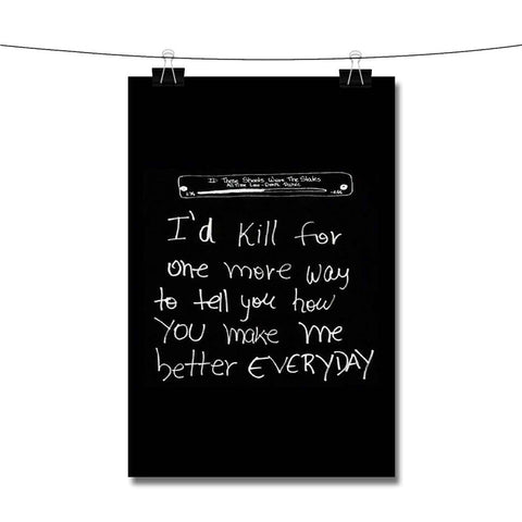 All Time Low Lyrics Poster Wall Decor