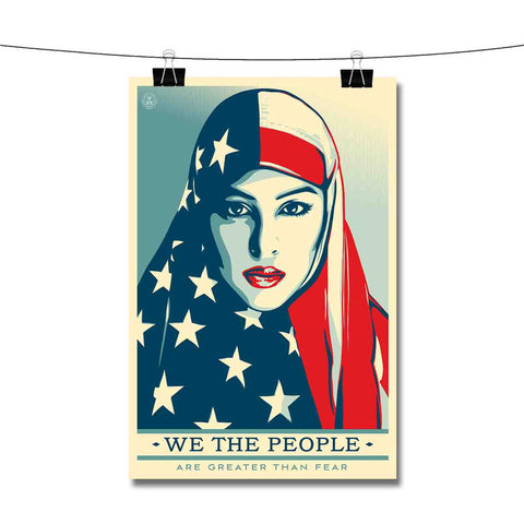 American Flag Hijab We The People Poster Wall Decor