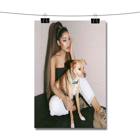 Ariana Grande With Dog Poster Wall Decor