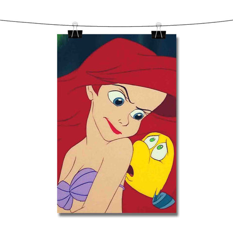 Ariel and Flounder Disney Poster Wall Decor