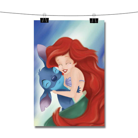 Ariel and Stitch Disney Poster Wall Decor