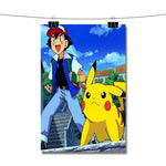 Ash and Pikachu Pokemon Poster Wall Decor