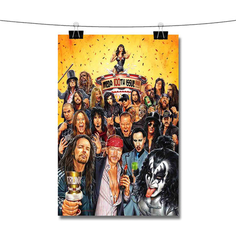 Axl Rose Ozzy Osbourne James Hetfield Gene Simmons All Rocker Poster Wall Decor