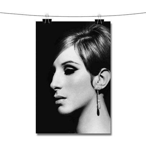 Barbra Streisand Black White Poster Wall Decor