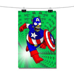 Bart Simpson Captain America Poster Wall Decor