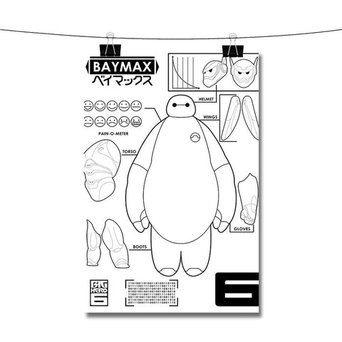 Baymax Schematics Poster Wall Decor