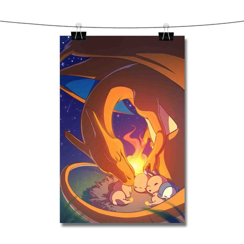 Charizard Charmender and Cyndaquil Poster Wall Decor