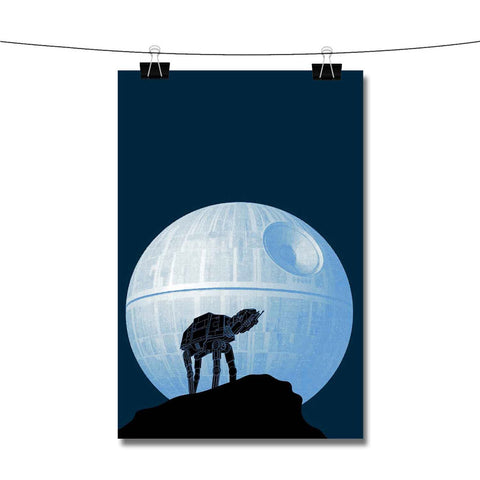 Star Wars Death Star at Moon Planet Poster Wall Decor
