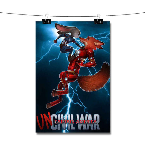 Zootopia Civil War Poster Wall Decor