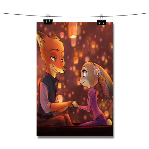 Zootopia as Tangled Disney Poster Wall Decor